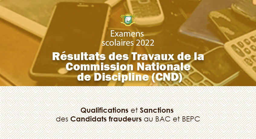 Consultez les sanctions des candidats ayant la mention fraude au BEPC et au BAC  2022